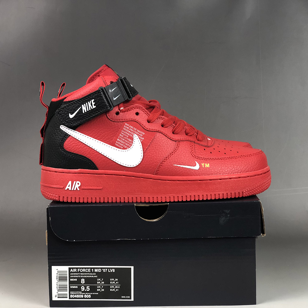 Nike Air Force 1 Mid Utility Red 804609 