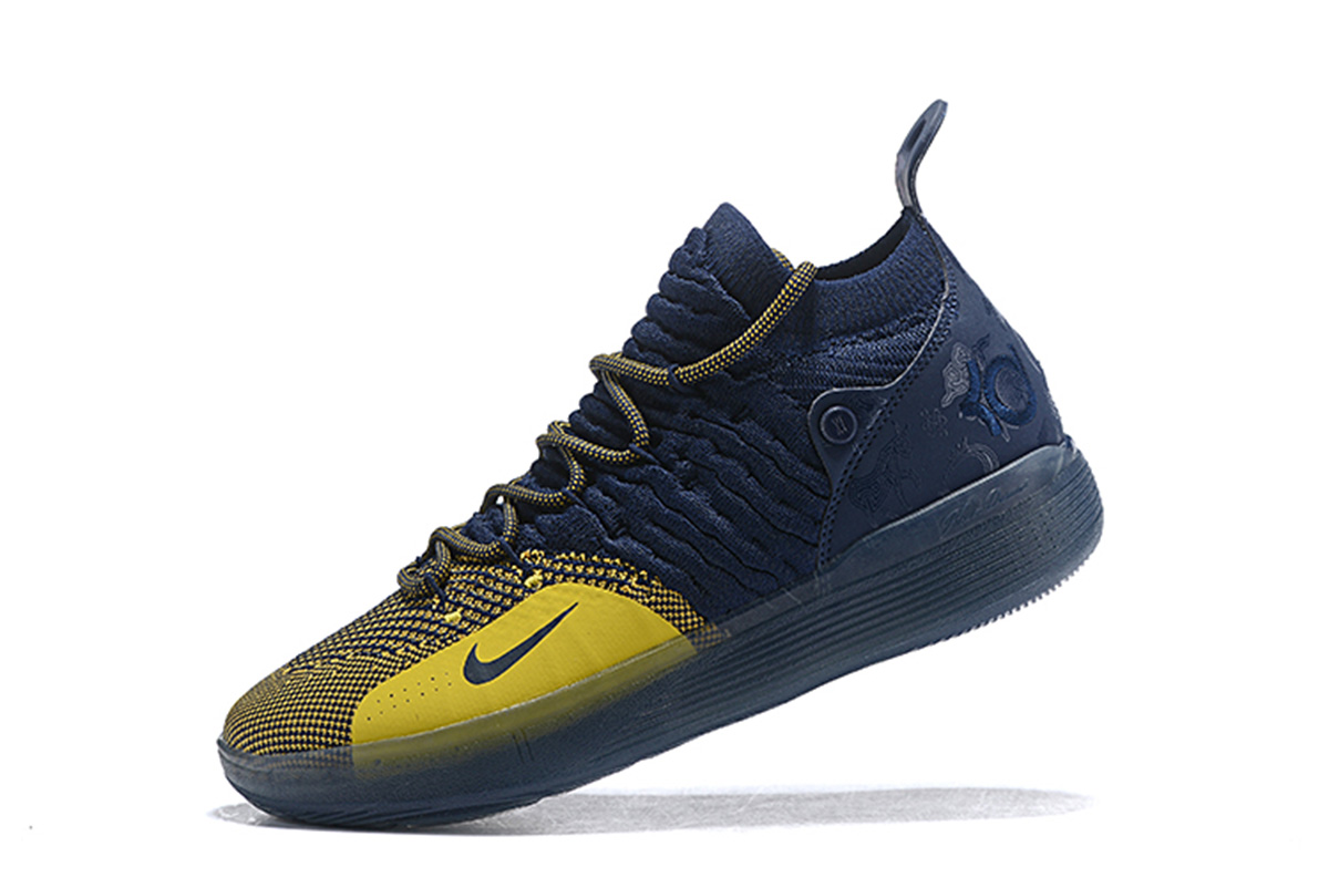 nike kd 11 navy gold