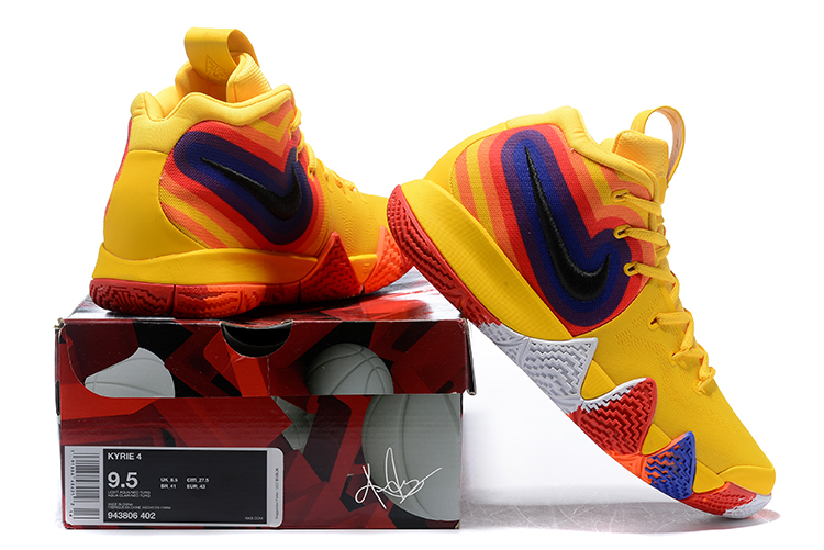 kyrie 4 yellow and purple