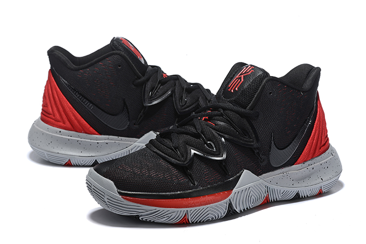 kyrie 5 black red grey