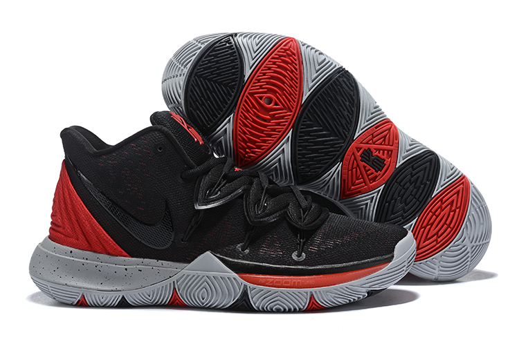 Nike Kyrie 5 Black Red Grey For Sale 