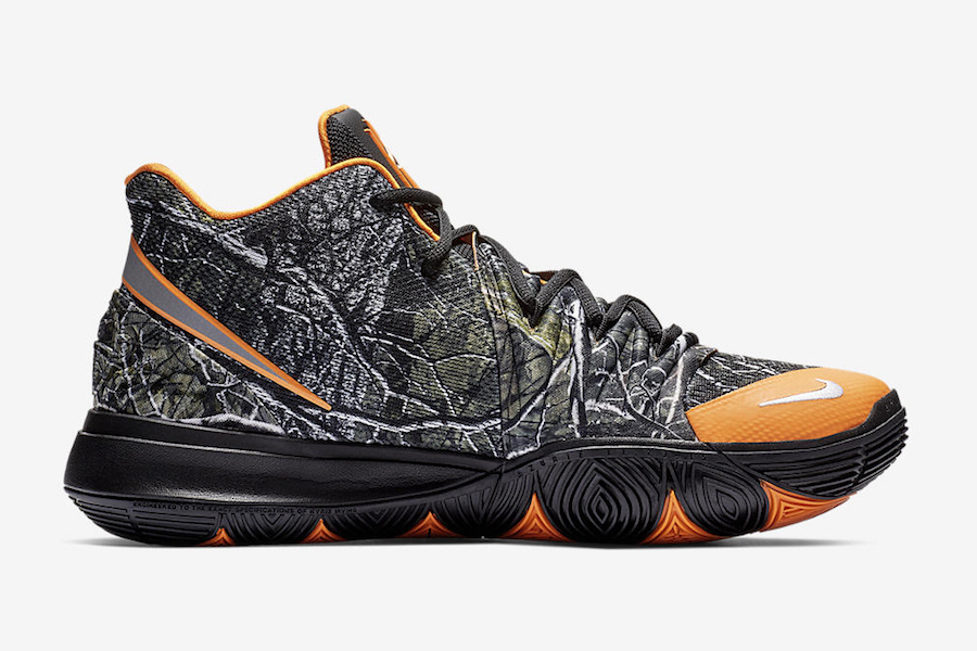 kyrie 5 black orange