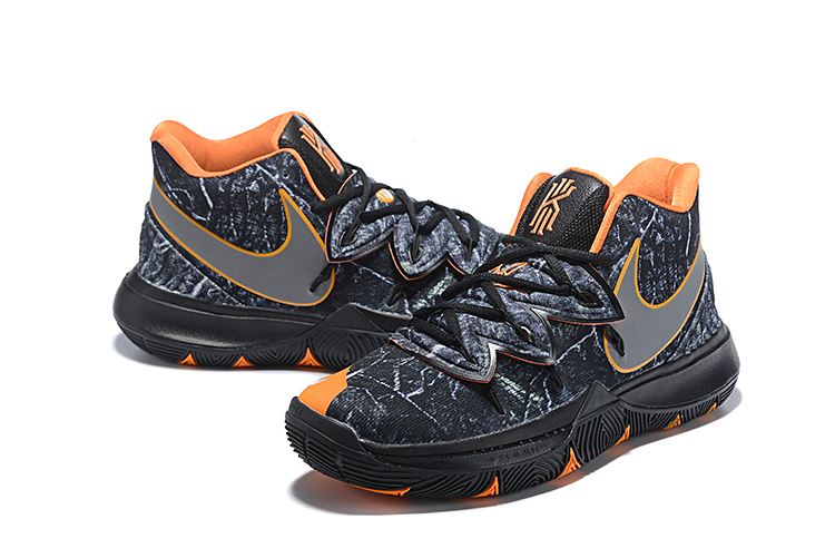 kyrie 5 black and orange