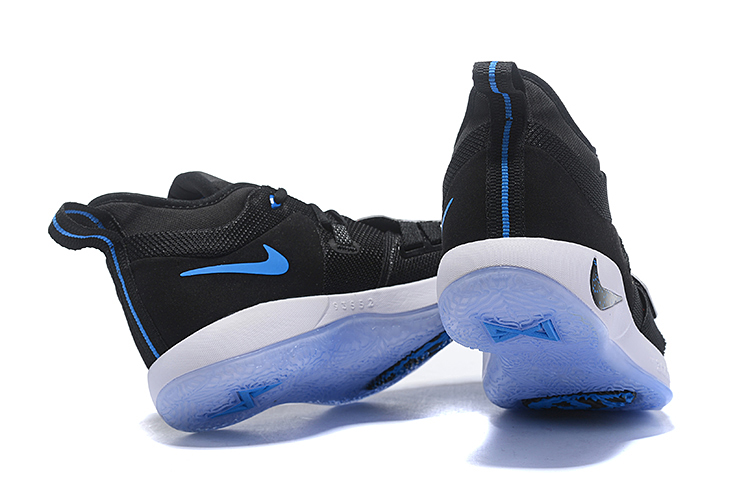 black blue nike shoes