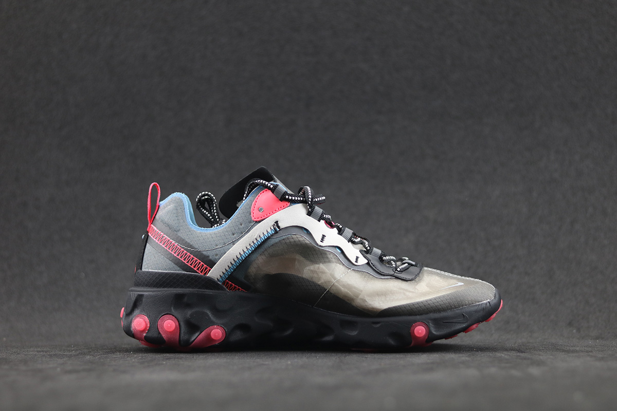 nike react grey and red
