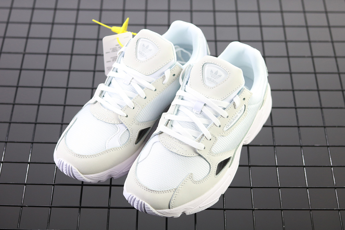 adidas falcon triple white
