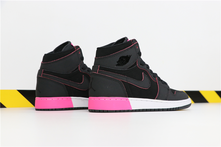 pink white and black air jordans