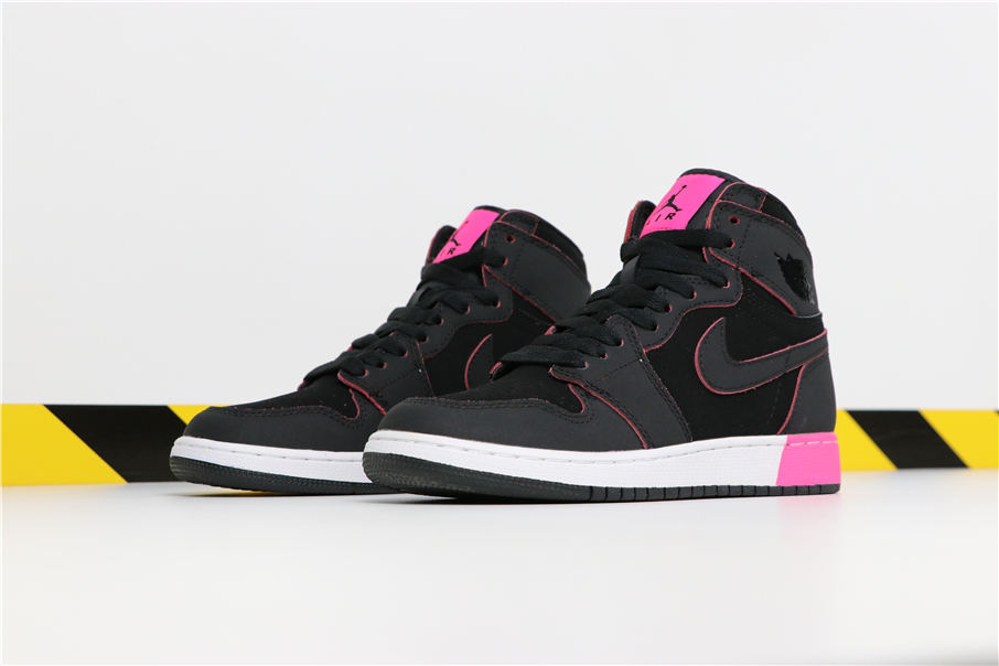 jordan 1 pink black white