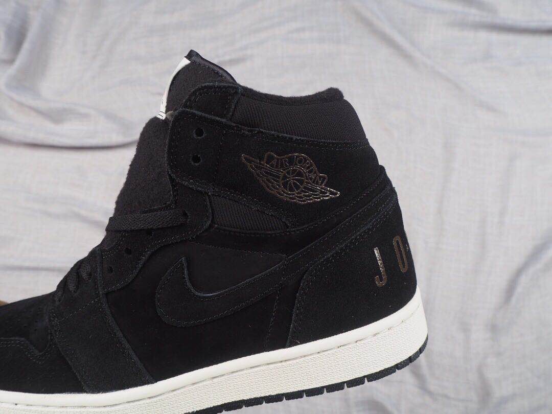 Air Jordan 1 Mid Black/Olive Canvas 