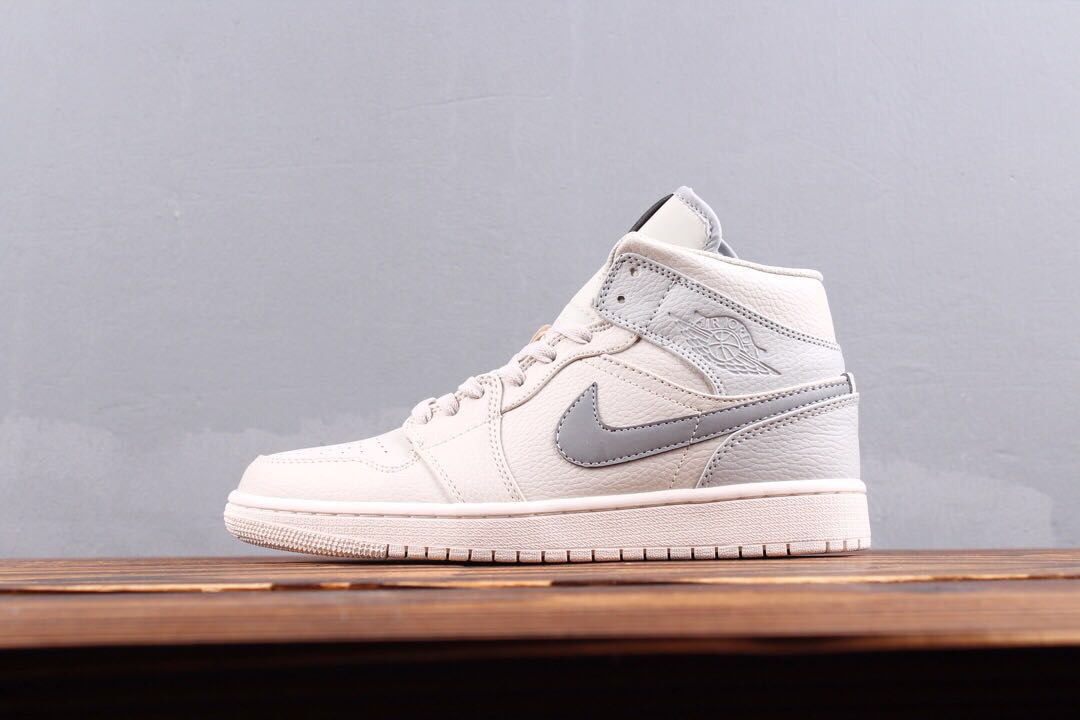 jordan 1 mid bone grey