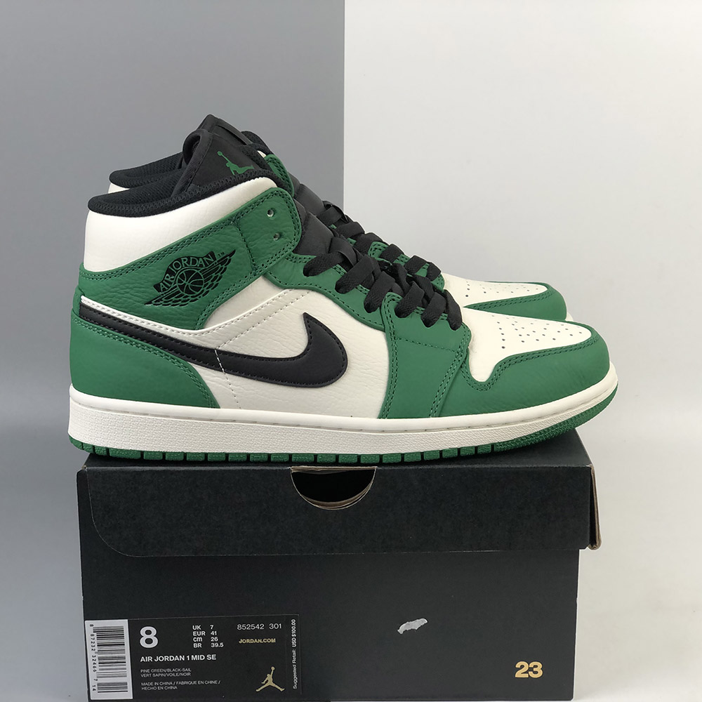 air jordan 1 mid pine green womens