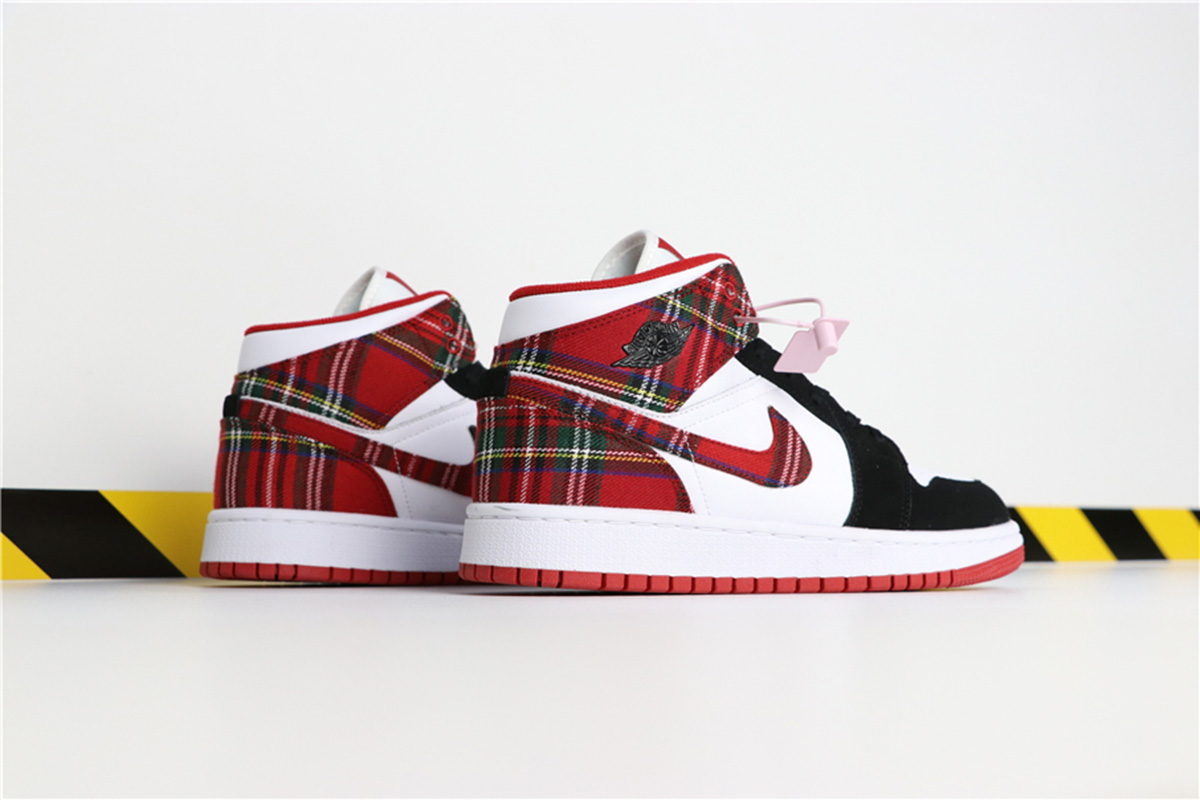 plaid jordan ones