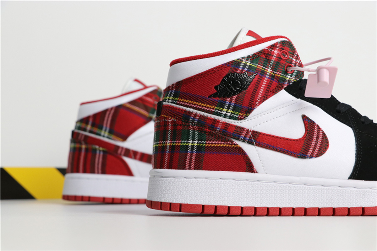 red plaid jordans