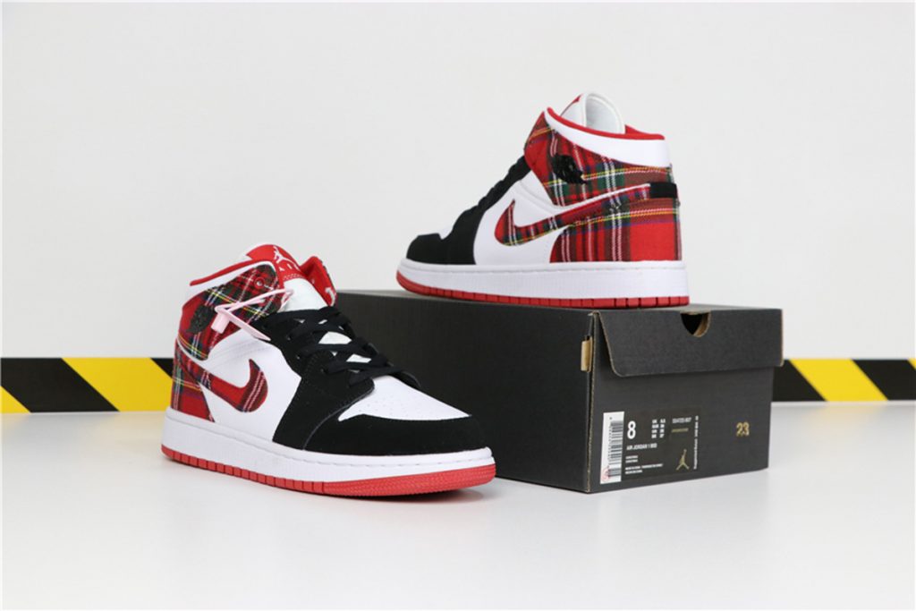 plaid jordan 1s