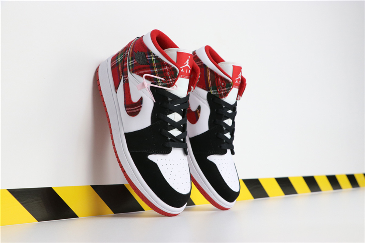 air jordan 1 mid plaid