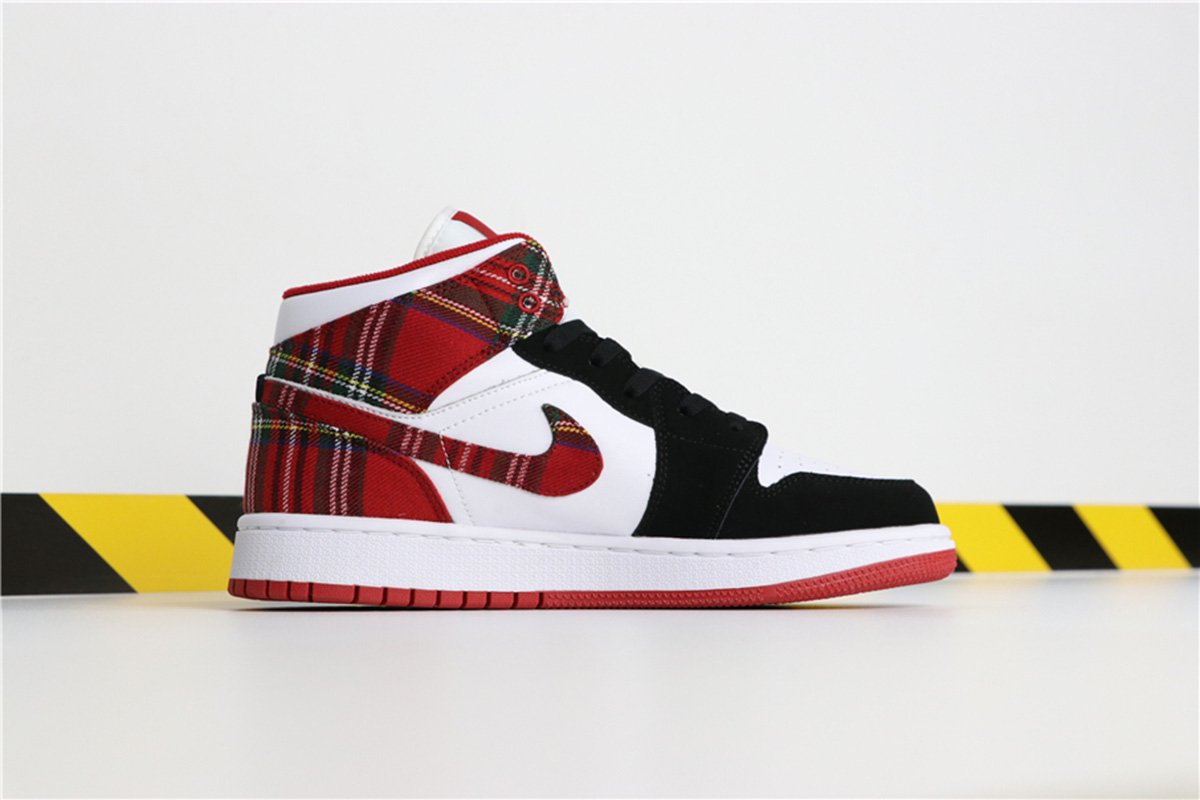 jordan 1 white plaid