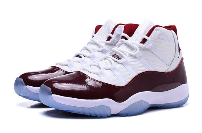 wine red jordan 11