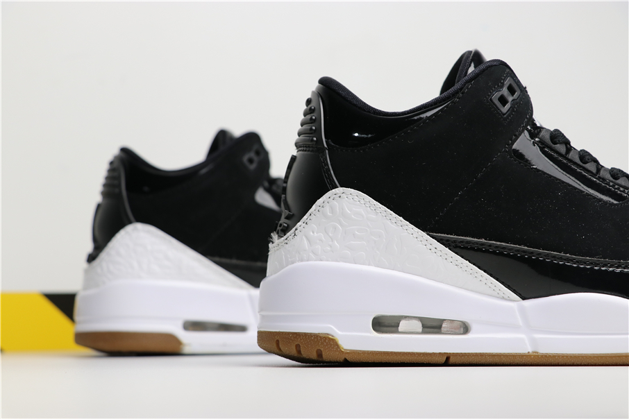 Air Jordan 3 Black/White-Gum Brown 