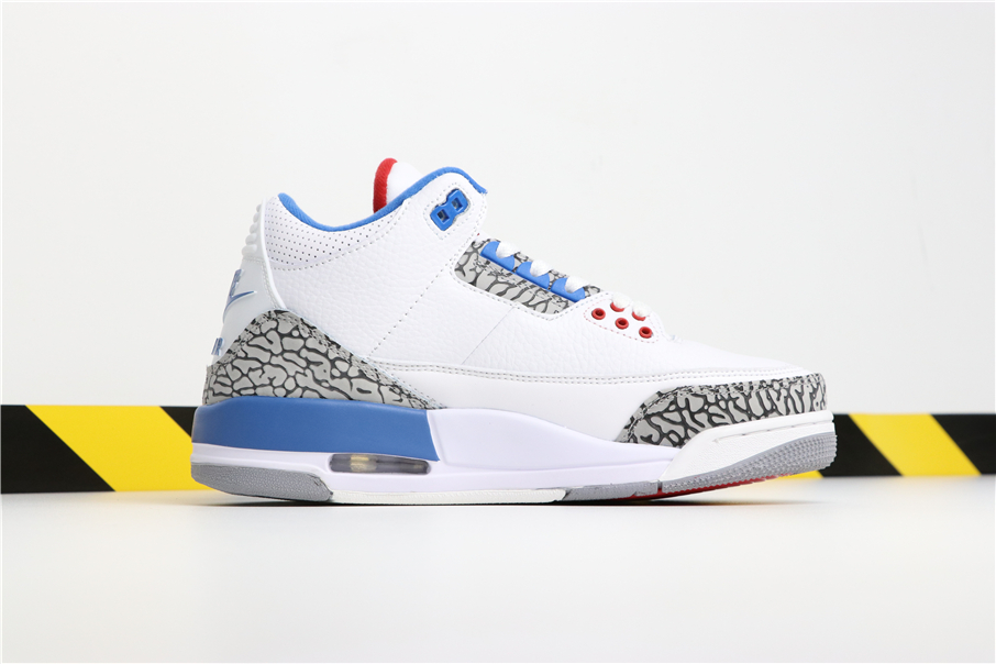 blue and red jordan 3