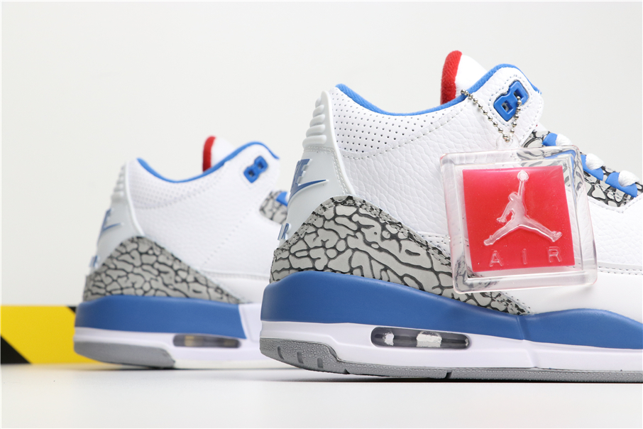 white red and blue jordan 3