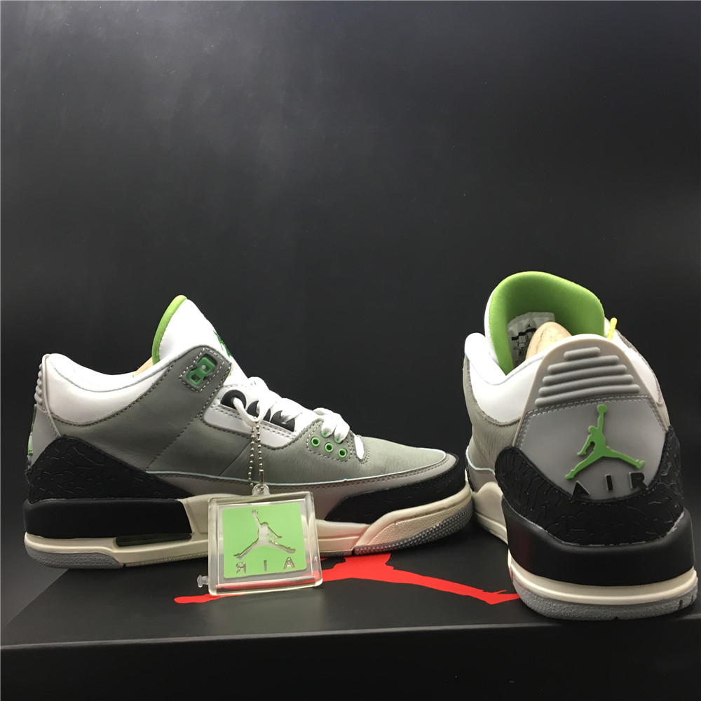 jordan 3 gray green
