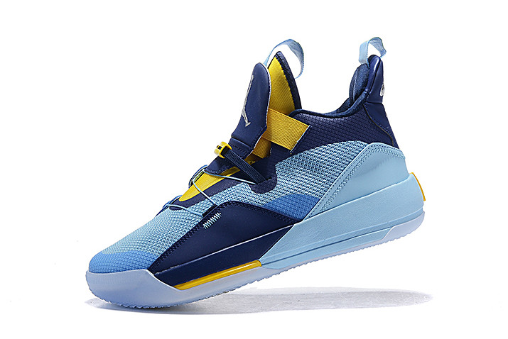 the blue and yellow jordans