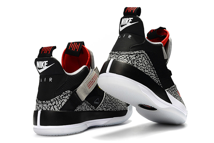 air jordan 33 retro high og black white