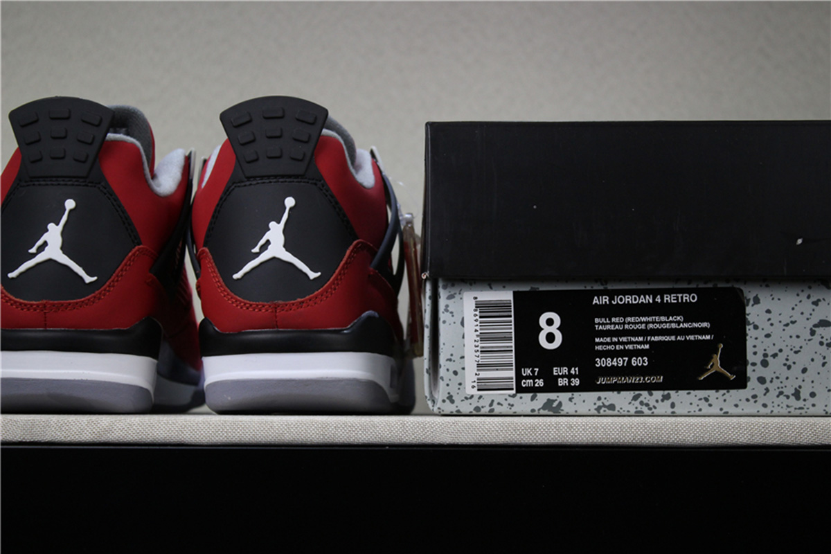 Air Jordan 4 (IV) Retro Toro Red For 