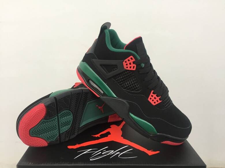 jordan 4 green and red