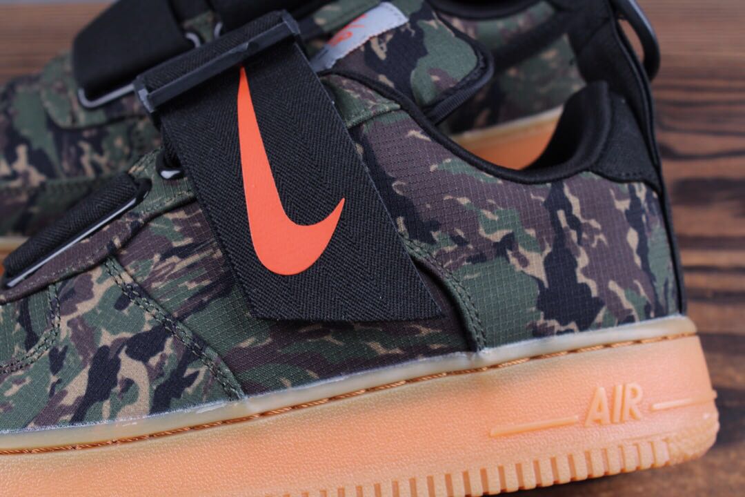 green and orange air force ones