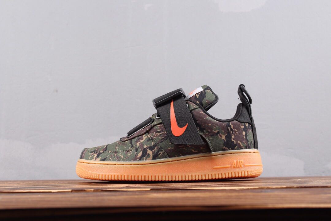 Carhartt WIP X Nike Air Force 1 Utility Low Camo Green/Total Orange/Gum/Light Brown For Sale – The Sole Line