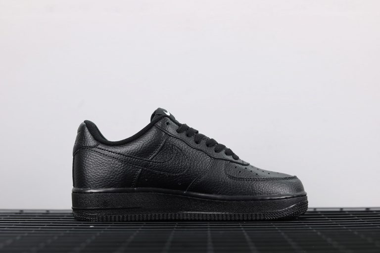 Nike Air Force 1 â07 Leather Emblem Black For Sale â The Sole Line