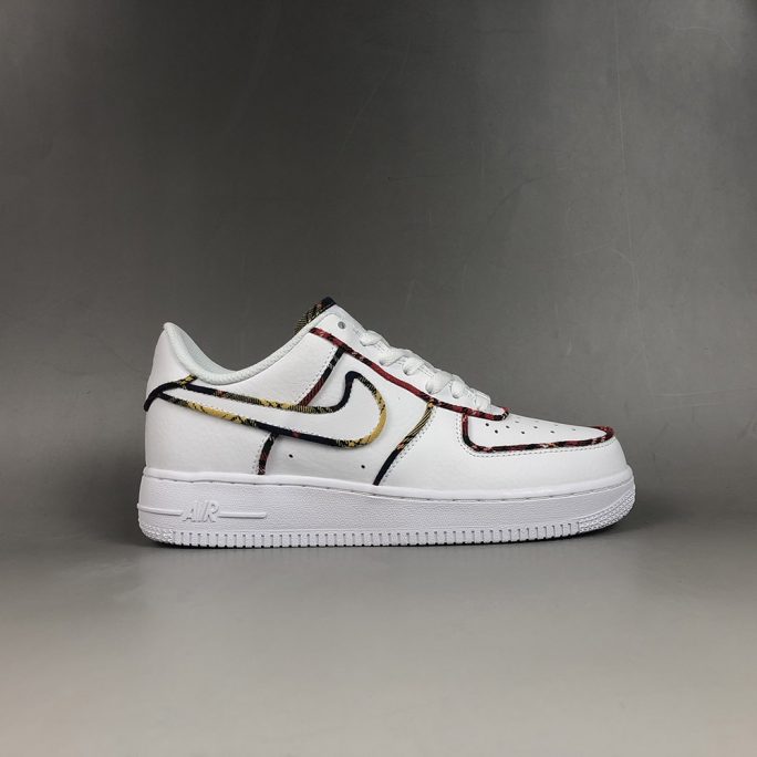 Nike Air Force 1 ‘Tartan’ White/University Red-Amarillo For Sale – The ...