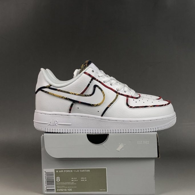 Nike Air Force 1 ‘Tartan’ White/University Red-Amarillo For Sale – The ...