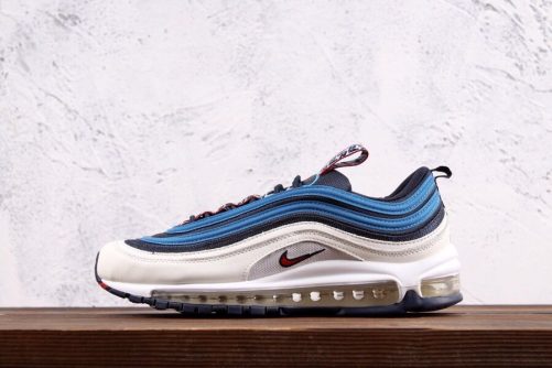 blue and white 97 air max