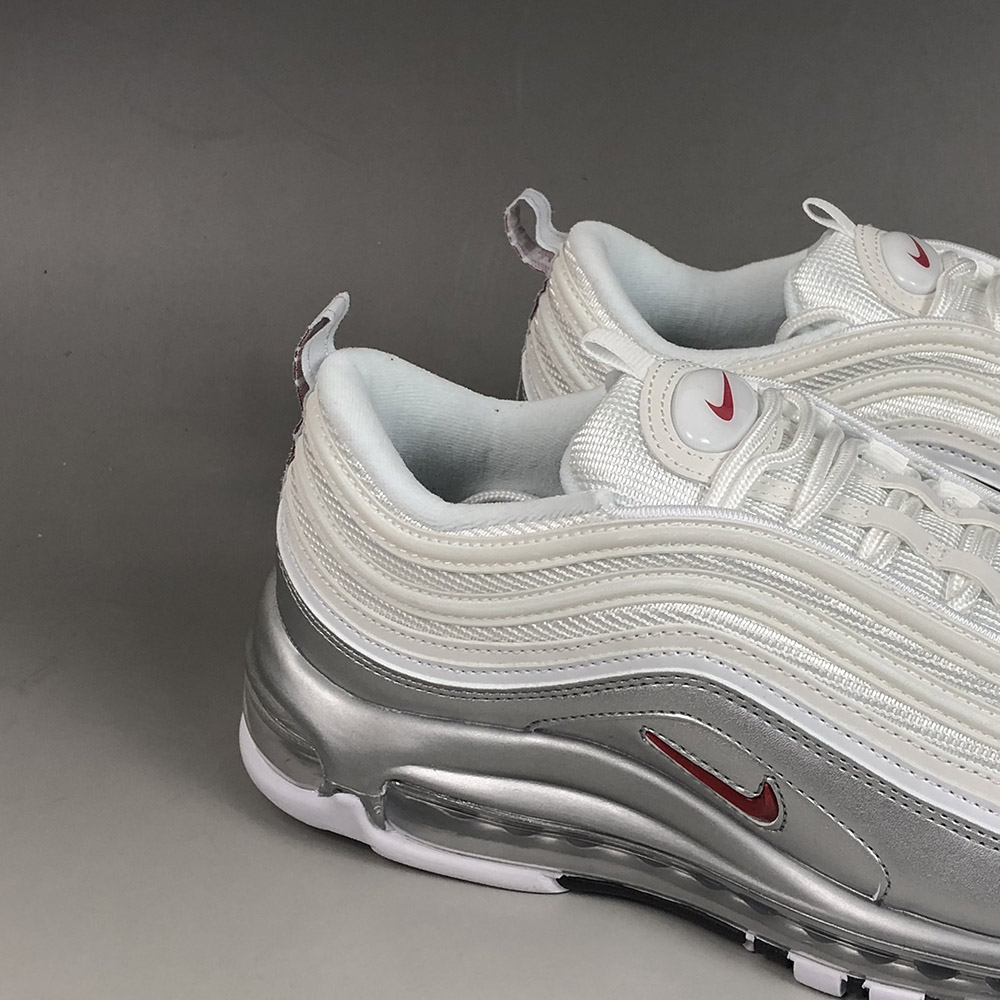 white metallic silver air max 97