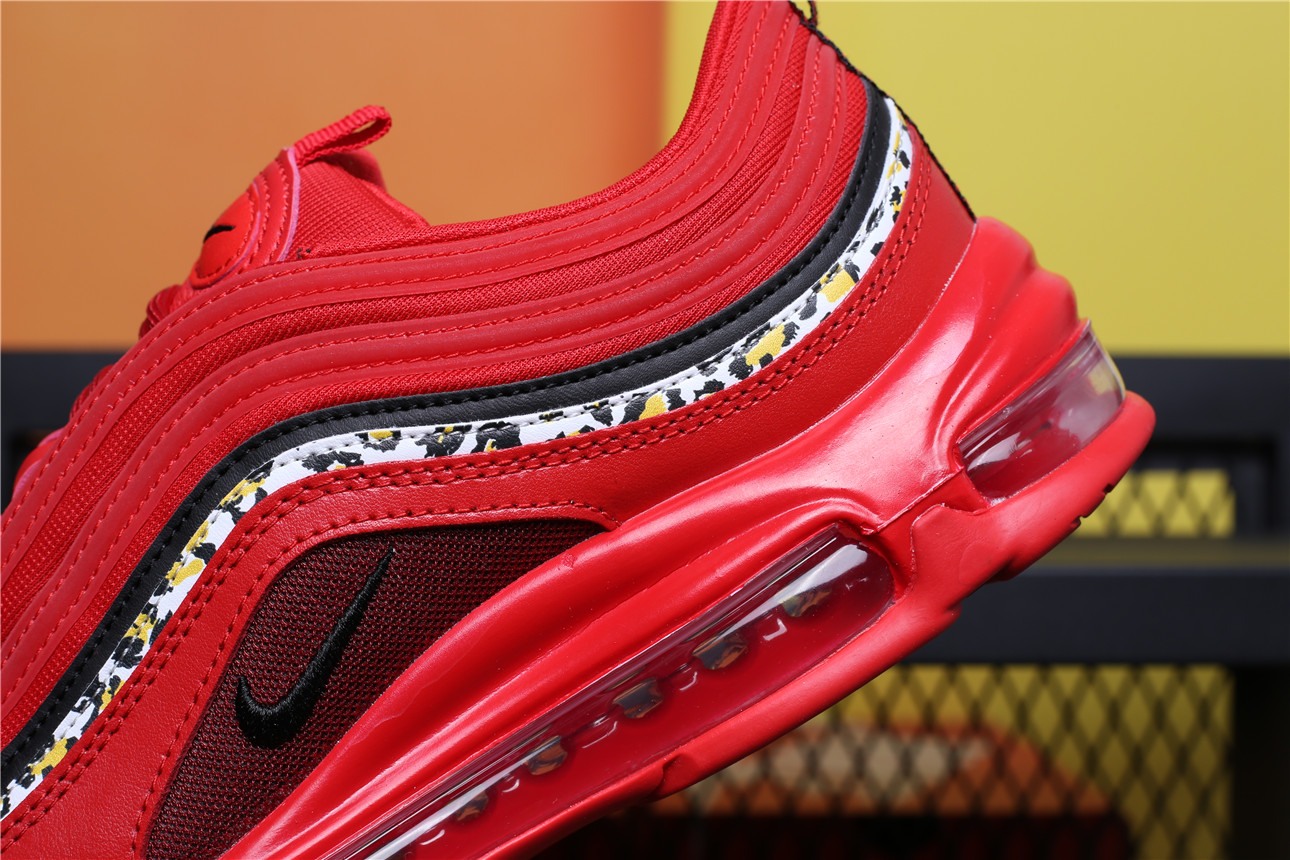 nike red and leopard print air max 97 trainers