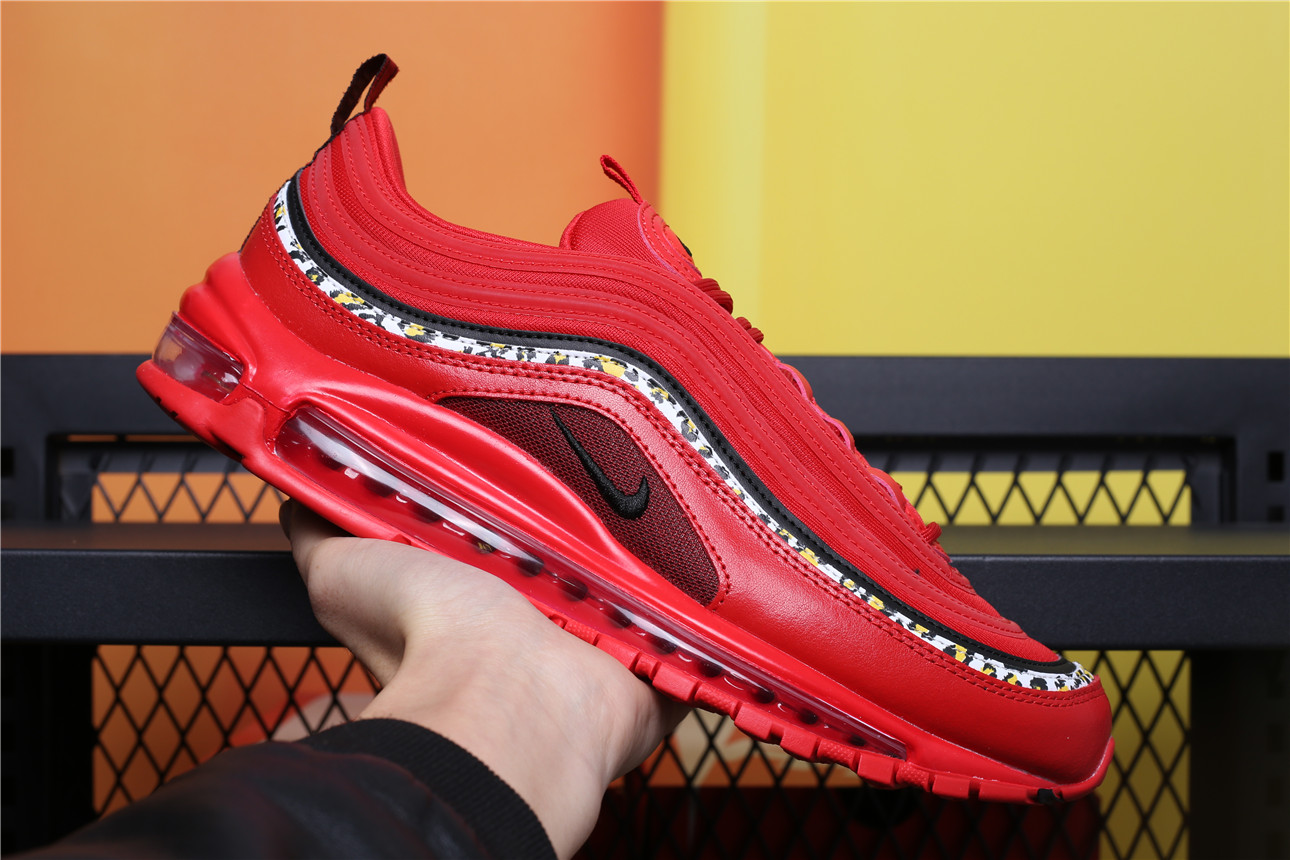 red air max 97 with cheetah print