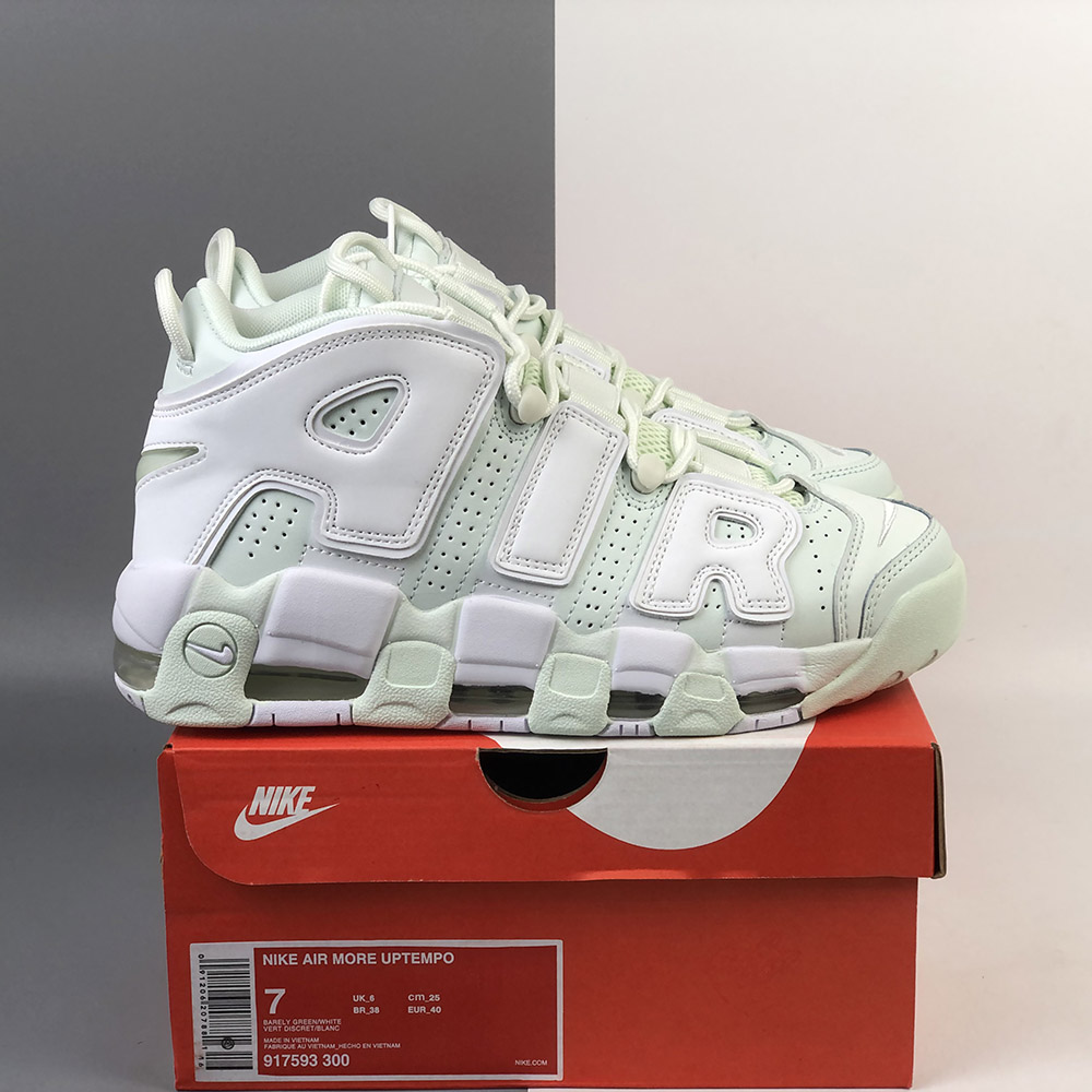 nike air more uptempo barely green