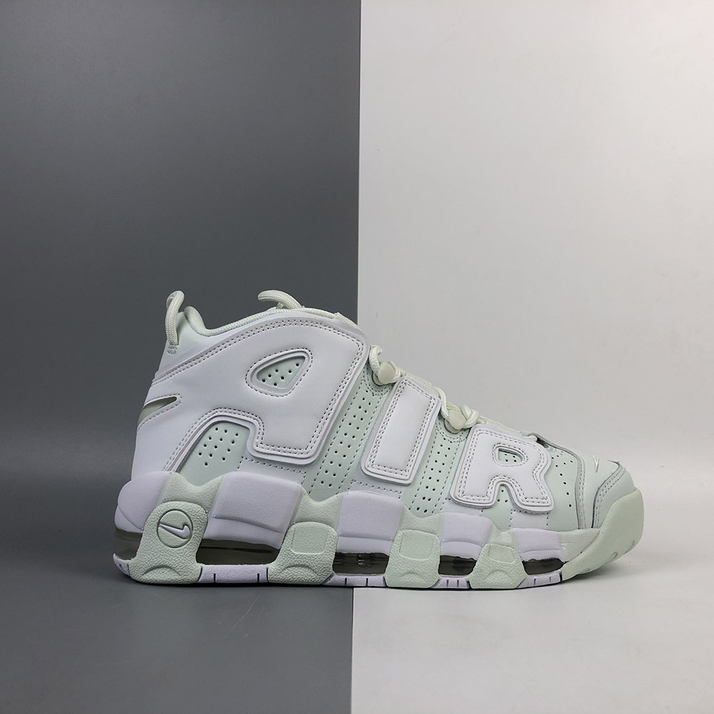 nike uptempo black green