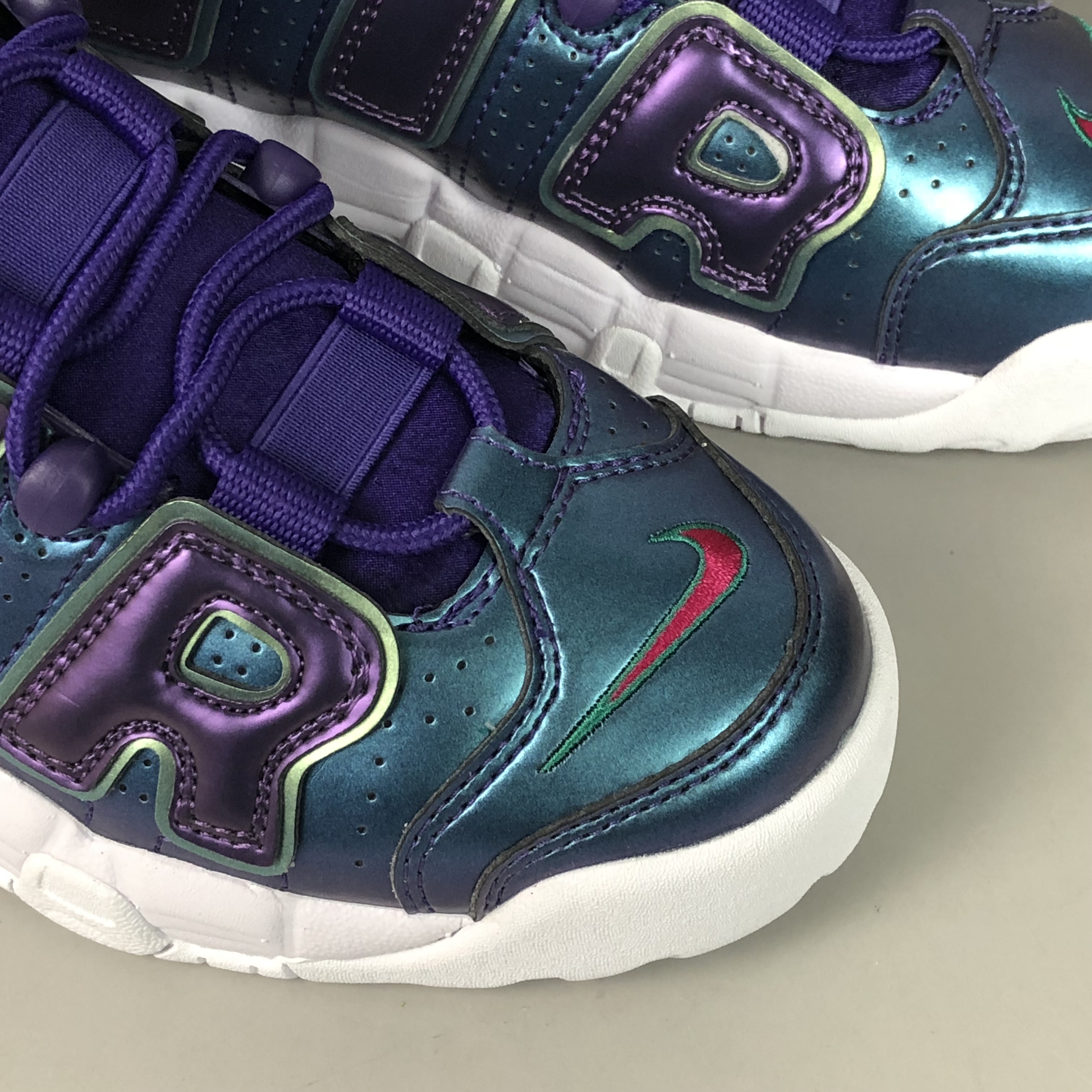 nike air more uptempo purple iridescent