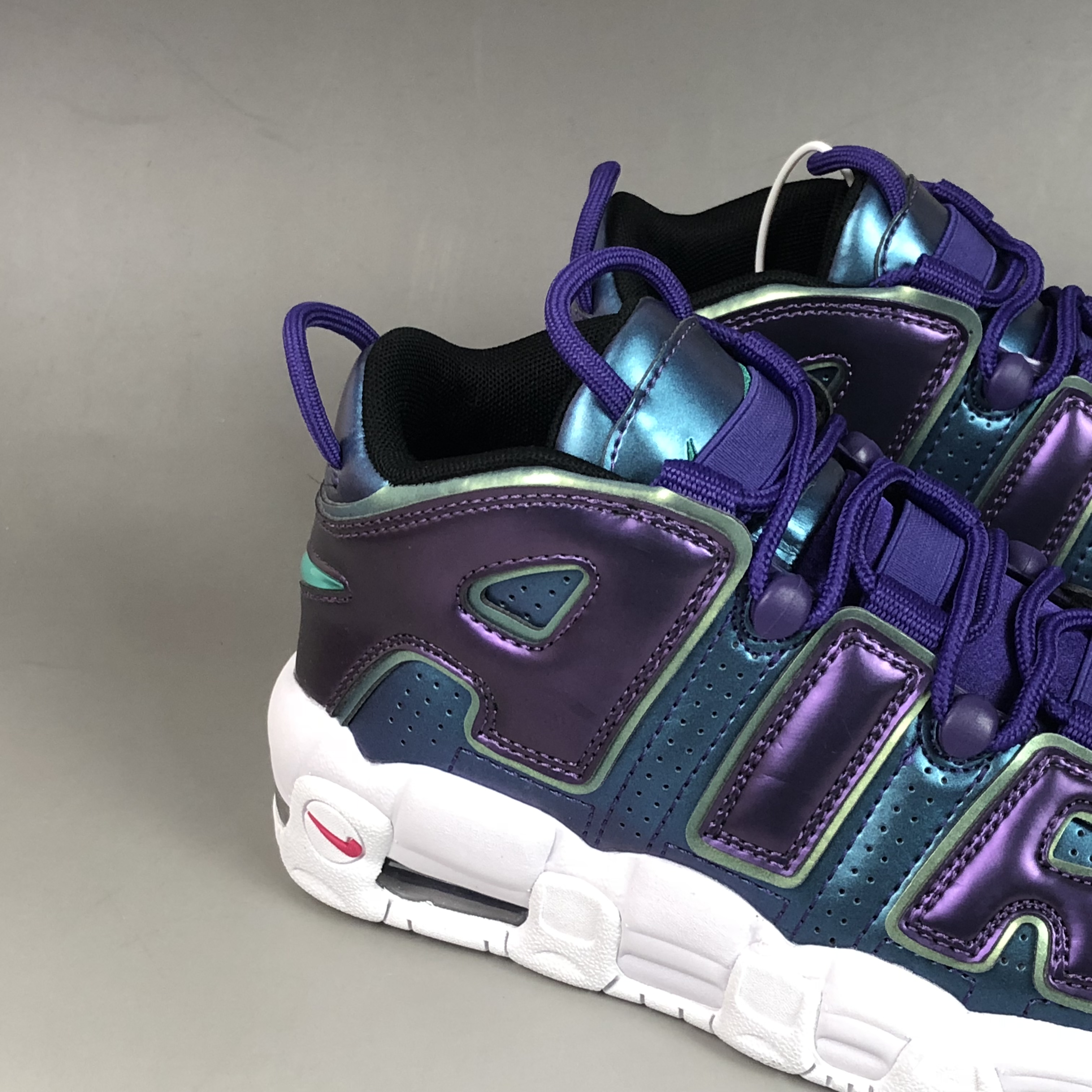 nike uptempo iridescent purple