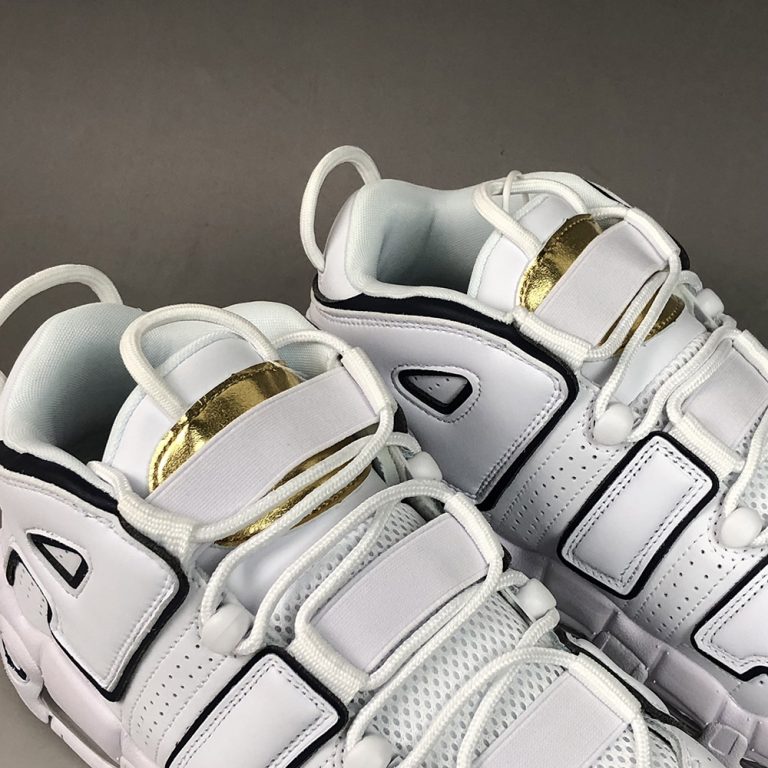 Nike Air More Uptempo White/Midnight Navy-Metallic Gold For Sale â The Sole Line