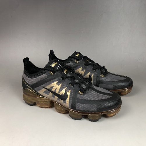 vapormax black metallic gold