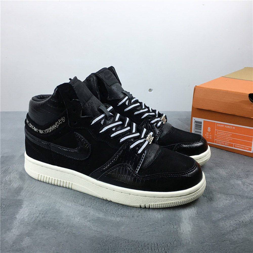 Nike Court Force Hi “Stussy” Black Sail 