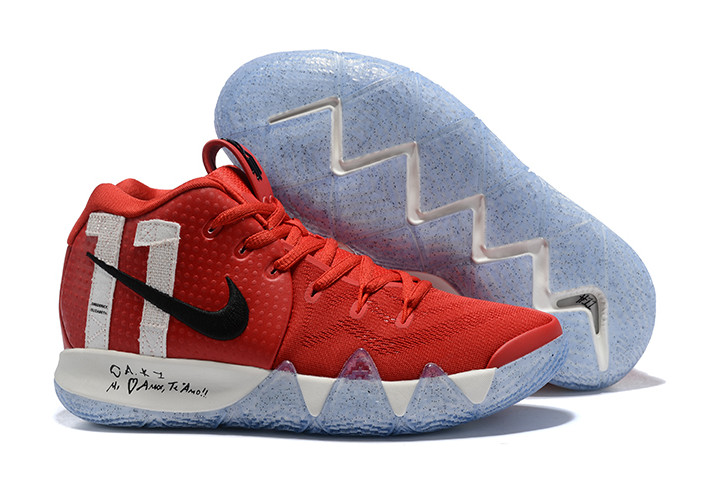 kyrie 4 white and red