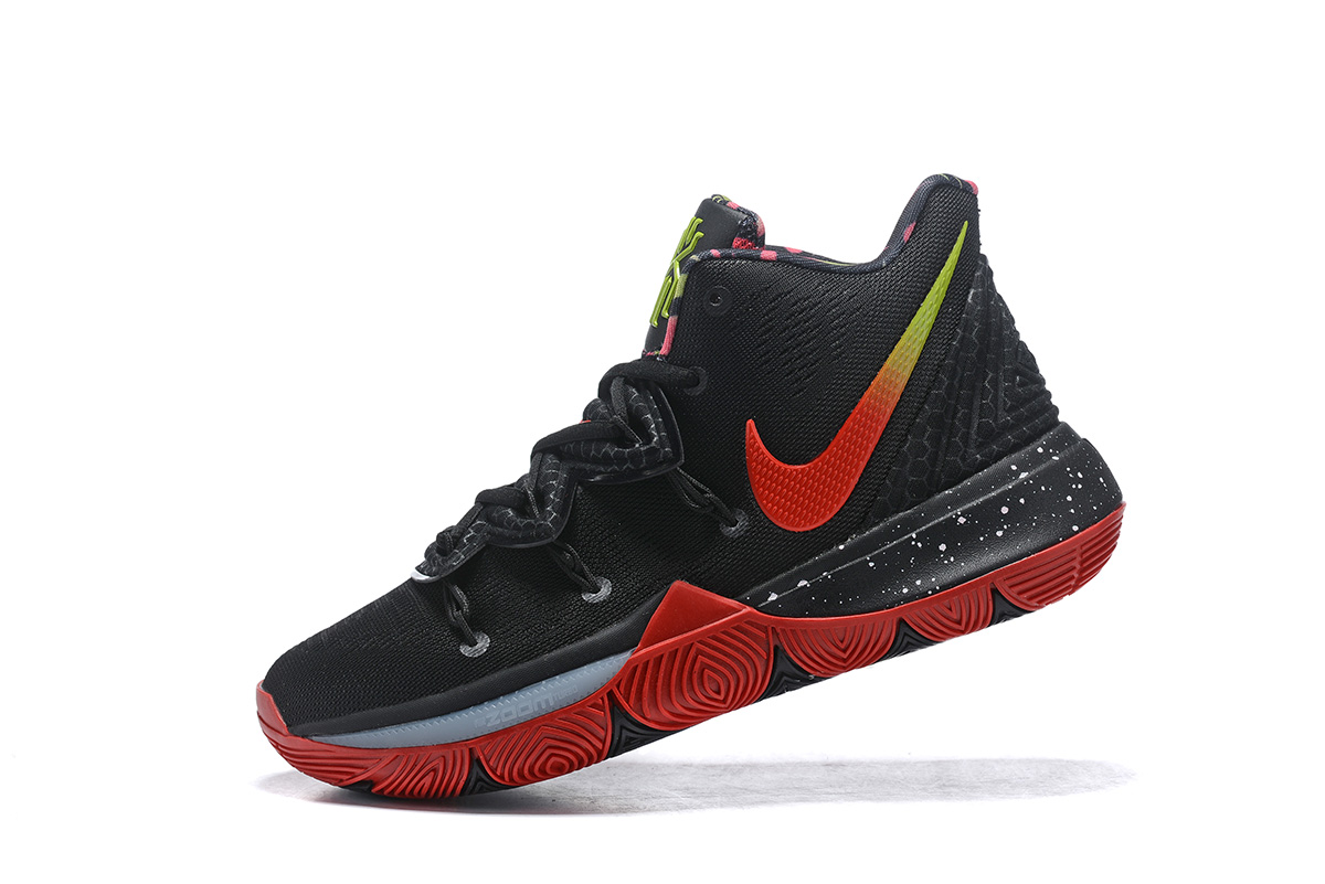 kyrie 5 black and red