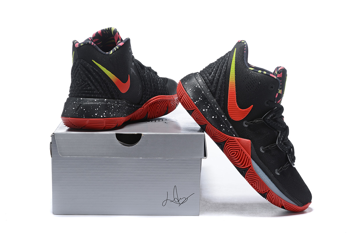 kyrie 5 black blue orange