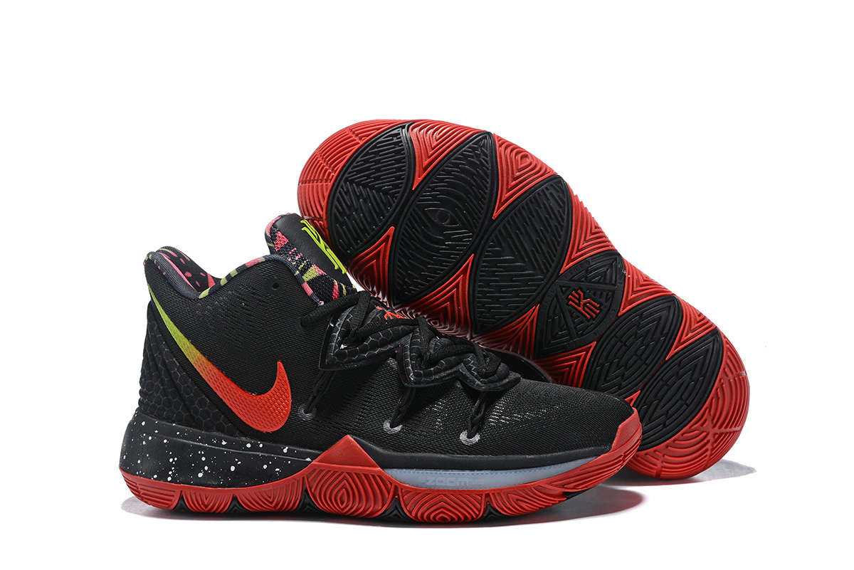 kyrie 5 red black