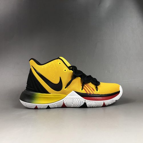 Hot sale Nike Kyrie 5 Black Green Flame Men 's Basketball